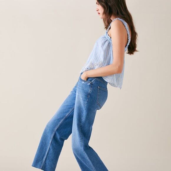 ✨ ZARA STRIPED RUFFLED TOP✨ - Picture 5 of 10